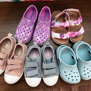 5 pair of toddler girl shoes size 6c!